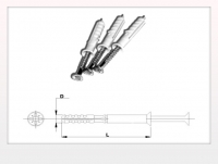 Дюбель для быстрого монтажа - потай
