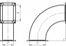 Отвод для воздуховодов 90°