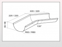 Угол желоба внутренний 135° Grand Line