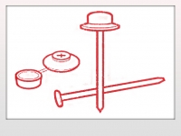 Гвозди с закрывающимися шляпками - Ондулин