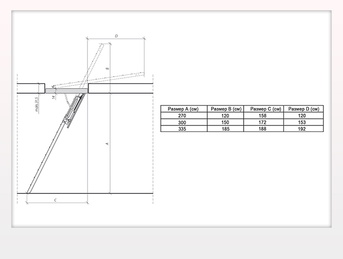Схема чердачной лестницы LTK