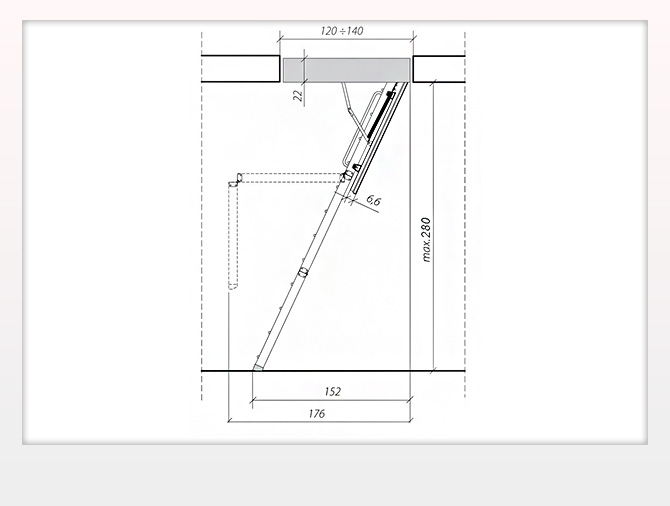 Схема чердачной лестницы LTK